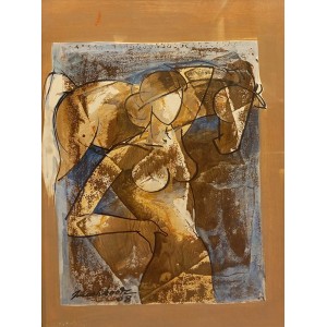 Mashkoor Raza, 15 x 21 Inch, Oil On Paper, Abstract Painting, AC-MR-740 Mashkoor Raza, 15 x 21 Inch, Oil On Paper, Abstract Painting, AC-MR-740